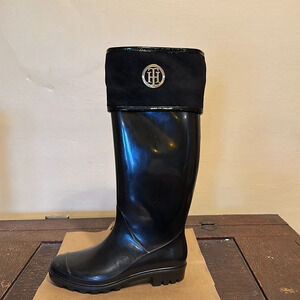 Tommy Hilfiger - 7M - rain boots with red felt like lining and leather sole